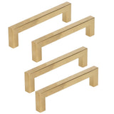 4 Sets Cabinet Door Handle Golden Stainless Steel Wardrobe Handles Replacement Kitchen Cupboard Pull12x12x128mm