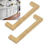 4 Sets Cabinet Door Handle Golden Stainless Steel Wardrobe Handles Replacement Kitchen Cupboard Pull12x12x128mm