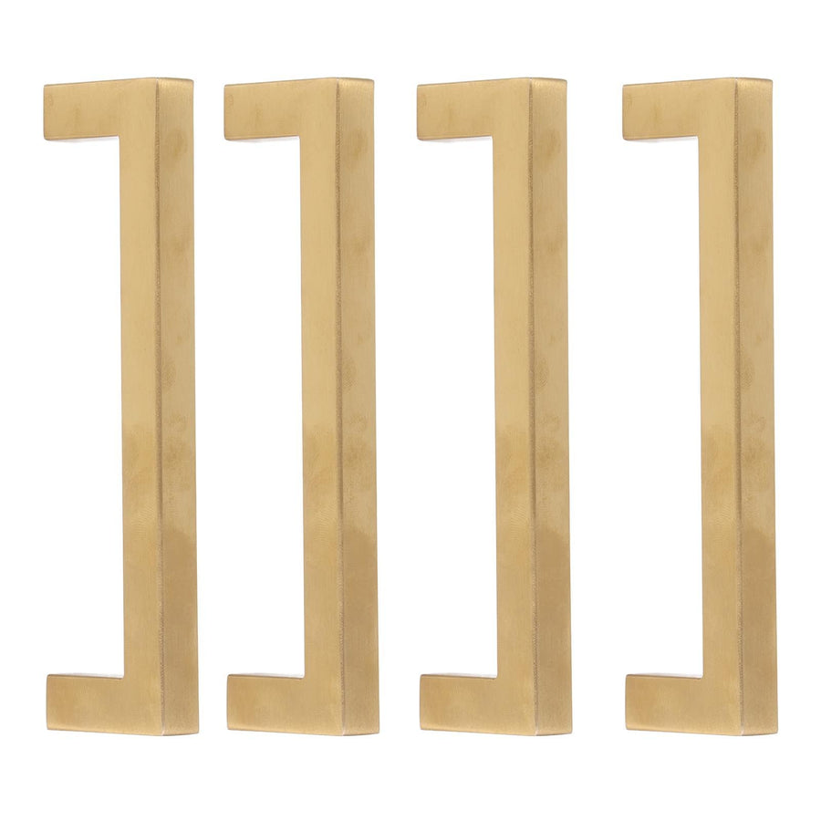 4 Sets Cabinet Door Handle Golden Stainless Steel Wardrobe Handles Replacement Kitchen Cupboard Pull12x12x160mm