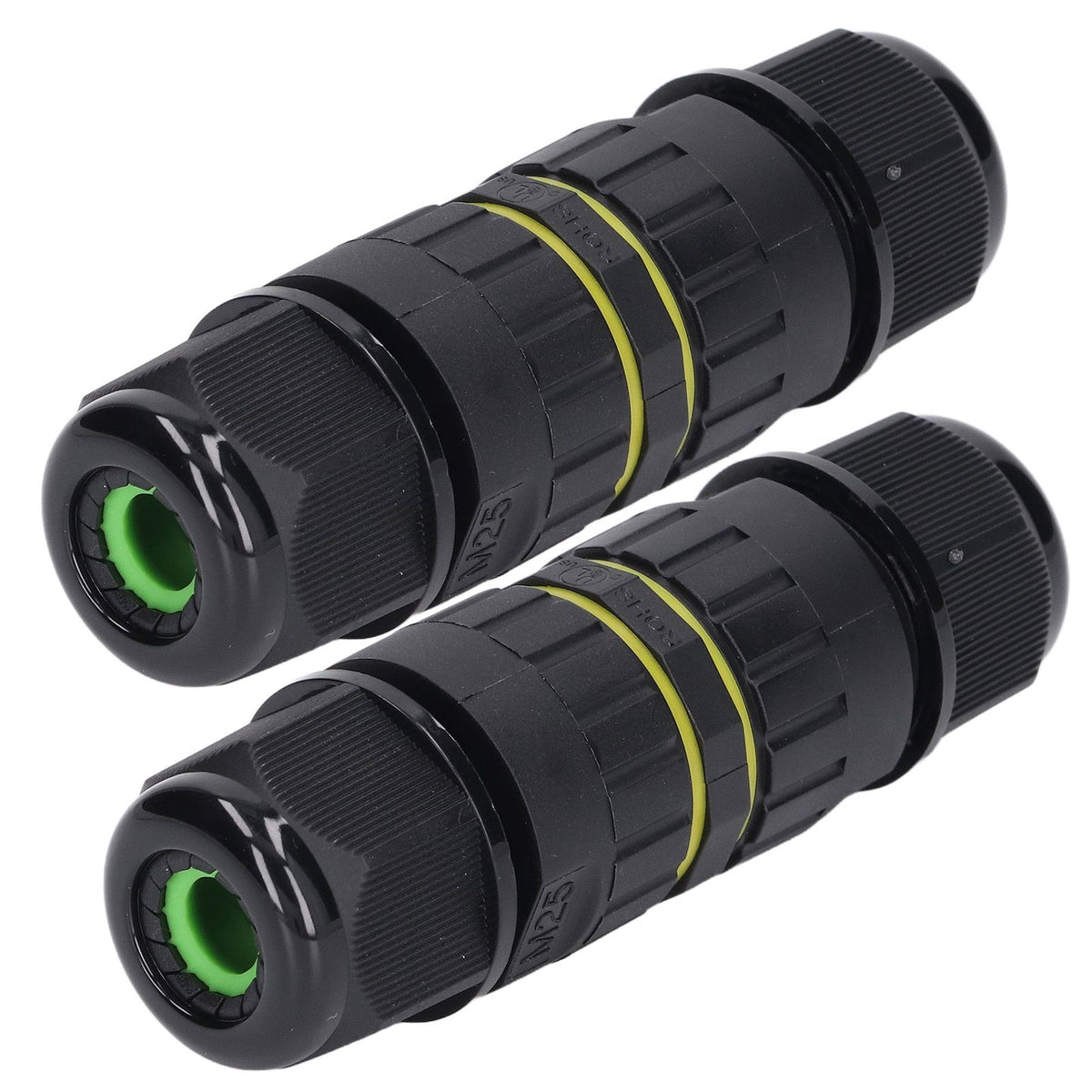 2PCS Junction Box Connector Garden M25 4 Core IP68 Waterproof 10‑14mm Electrical Power Cable Junction Box