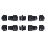 2PCS Junction Box Connector Garden M25 4 Core IP68 Waterproof 10‑14mm Electrical Power Cable Junction Box