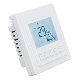 Air Conditioning Thermostat 5℃ To 35℃ ±1℃ High Accuracy Temperature Controller with Large LCD Display for Dining Room - Front View