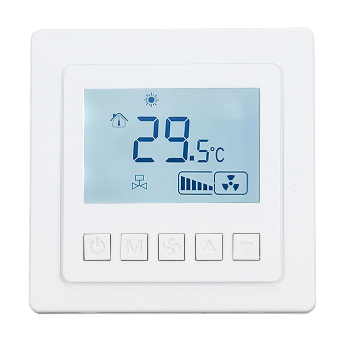 Air Conditioning Thermostat 5℃ To 35℃ ±1℃ High Accuracy Temperature Controller with Large LCD Display for Dining Room