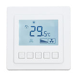 Air Conditioning Thermostat 5℃ To 35℃ ±1℃ High Accuracy Temperature Controller with Large LCD Display for Dining Room - 45-Degree Angle