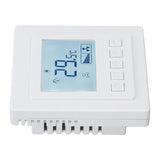 Air Conditioning Thermostat 5℃ To 35℃ ±1℃ High Accuracy Temperature Controller with Large LCD Display for Dining Room - Rear View