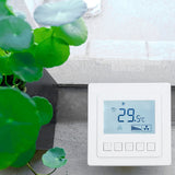 Air Conditioning Thermostat 5℃ To 35℃ ±1℃ High Accuracy Temperature Controller with Large LCD Display for Dining Room