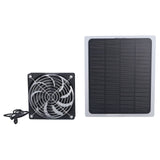 6W Solar Panel Fan with Protecting Net Waterproof Greenhouse Chicken House Solar Fan for Outdoor - Front View