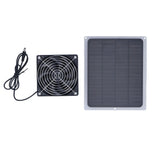 6W Solar Panel Fan with Protecting Net Waterproof Greenhouse Chicken House Solar Fan for Outdoor - Side View
