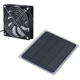 6W Solar Panel Fan with Protecting Net Waterproof Greenhouse Chicken House Solar Fan for Outdoor