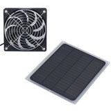 6W Solar Panel Fan with Protecting Net Waterproof Greenhouse Chicken House Solar Fan for Outdoor - Low Angle
