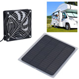 6W Solar Panel Fan with Protecting Net Waterproof Greenhouse Chicken House Solar Fan for Outdoor