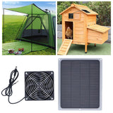 6W Solar Panel Fan with Protecting Net Waterproof Greenhouse Chicken House Solar Fan for Outdoor - Extra Image