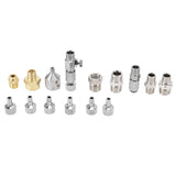 15PCS Airbrush Adapter Set Stainless Steel Airbrush Quick Release Disconnect Fittings Connector Kit