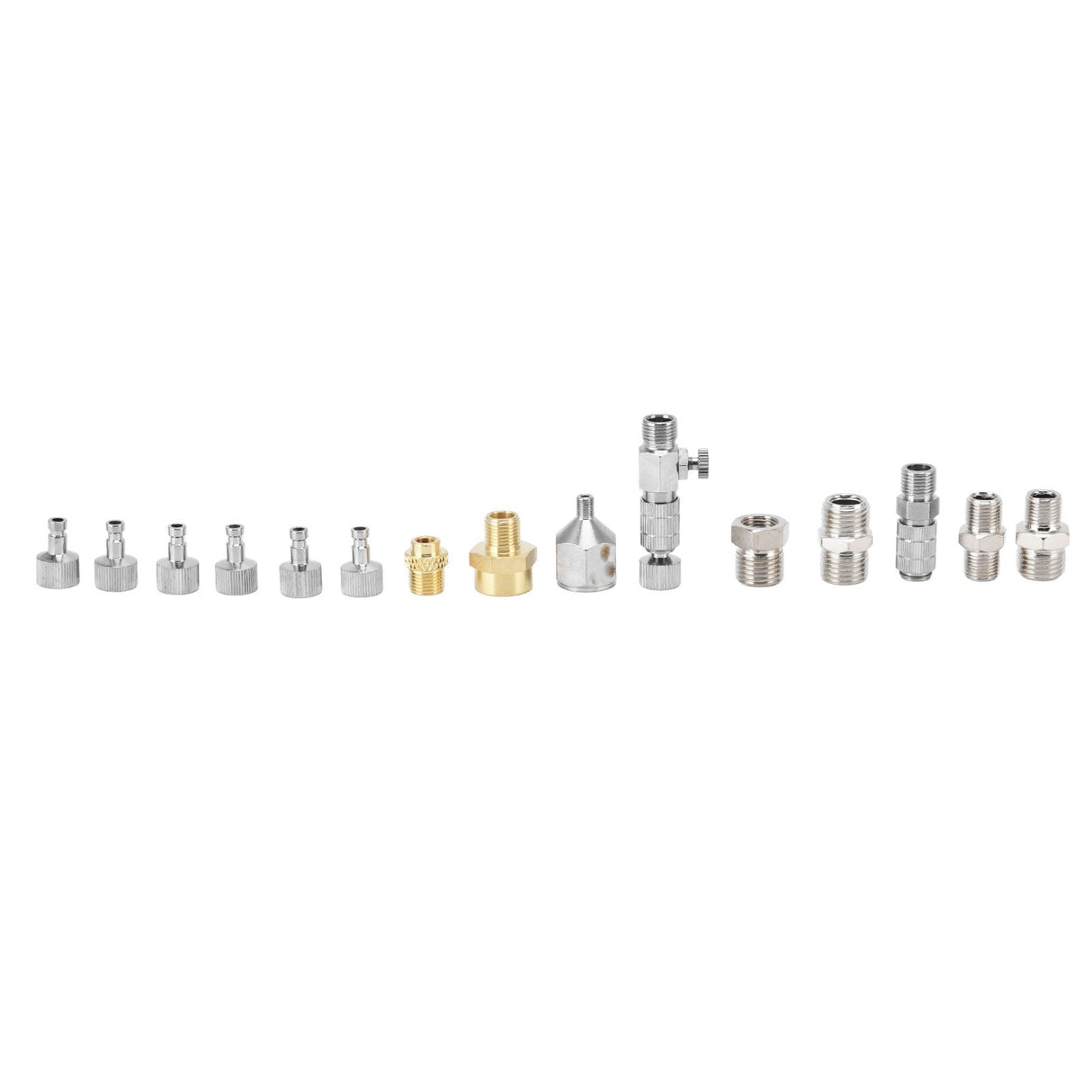 15PCS Airbrush Adapter Set Stainless Steel Airbrush Quick Release Disconnect Fittings Connector Kit