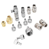 15PCS Airbrush Adapter Set Stainless Steel Airbrush Quick Release Disconnect Fittings Connector Kit