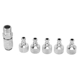 6PCS Airbrush Adapter Set Stainless Steel Airbrush Quick Release Fittings Airbrush Connector Kit