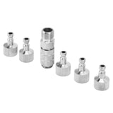 6PCS Airbrush Adapter Set Stainless Steel Airbrush Quick Release Fittings Airbrush Connector Kit