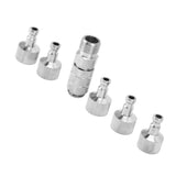 6PCS Airbrush Adapter Set Stainless Steel Airbrush Quick Release Fittings Airbrush Connector Kit - Extra Image