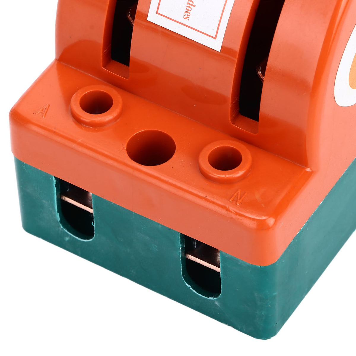Knife Safety Switch 2 Pole 63A AC 220V Single Throw ABS Copper Disconnect Knife Switch for Fail Safe Circuit Breakers