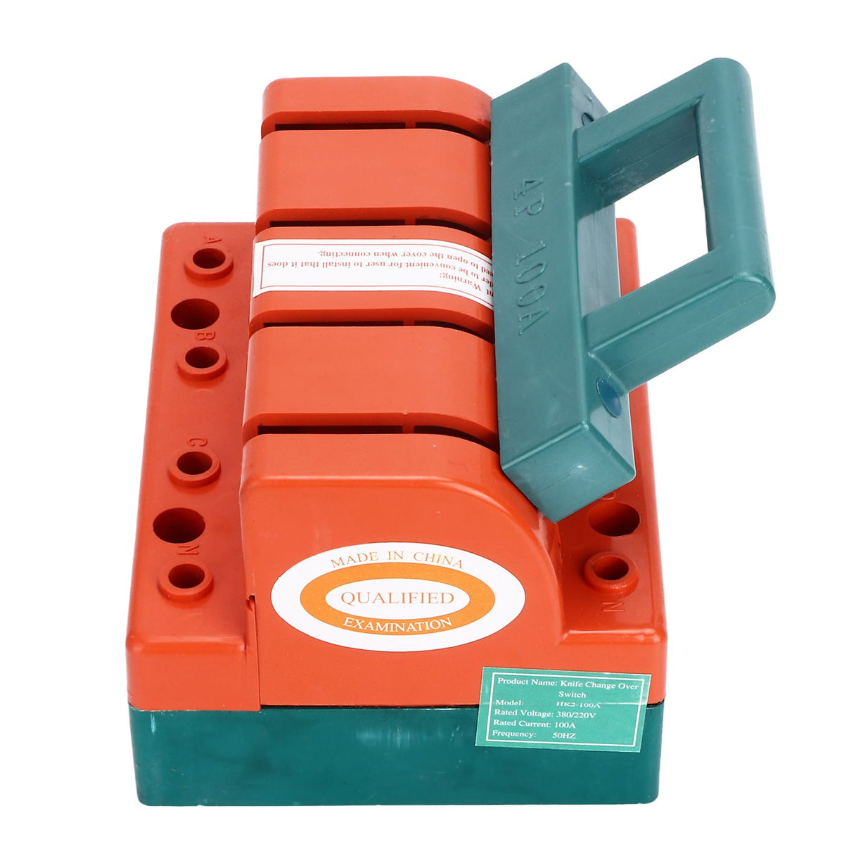 Knife Safety Switch 4P Single Throw 100A AC 380V Terminal Connection Disconnect Knife Switch for Power Switches