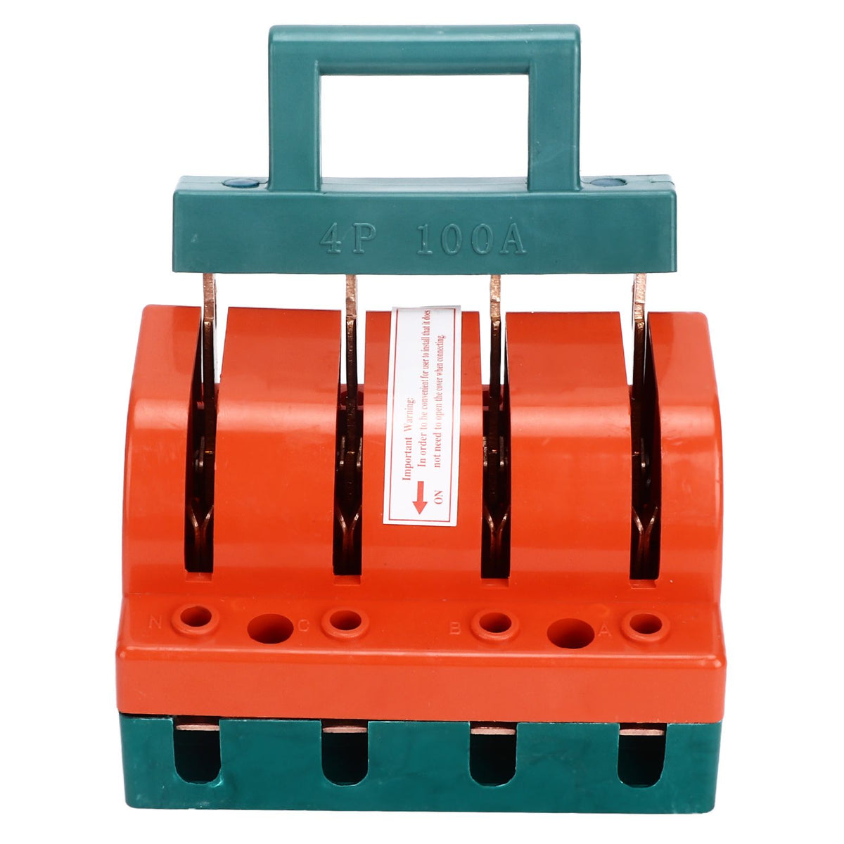 Knife Safety Switch 4P Single Throw 100A AC 380V Terminal Connection Disconnect Knife Switch for Power Switches