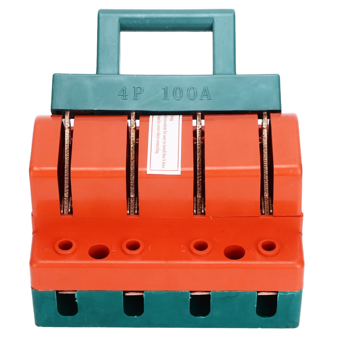Knife Safety Switch 4P Single Throw 100A AC 380V Terminal Connection Disconnect Knife Switch for Power Switches