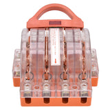 Knife Safety Switch AC380V 100A 4 Pole Double Throw Transparent Shell LED Indicators Disconnect Knife Switch