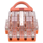 Knife Safety Switch AC380V 100A 4 Pole Double Throw Transparent Shell LED Indicators Disconnect Knife Switch