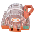 Knife Safety Switch AC380V 100A 4 Pole Double Throw Transparent Shell LED Indicators Disconnect Knife Switch