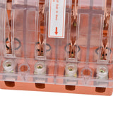 Knife Safety Switch AC380V 100A 4 Pole Double Throw Transparent Shell LED Indicators Disconnect Knife Switch