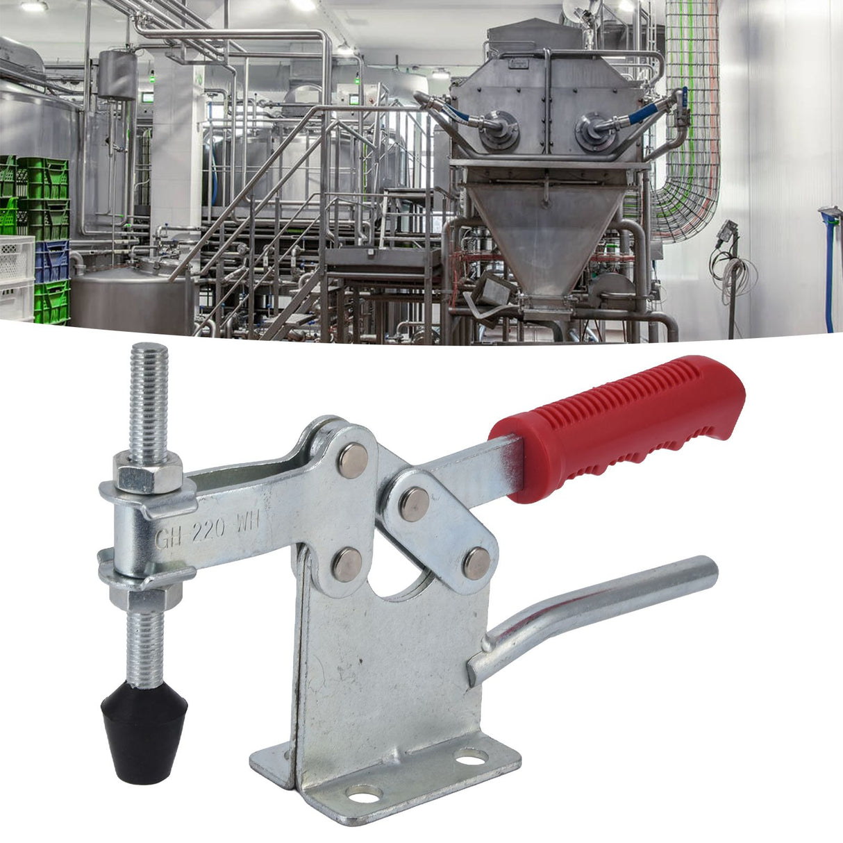 Hand Tool Toggle Clamp Chucking Power 400kg Plastic Handle Double Handle Clamp for Home Decoration Equipment Installation