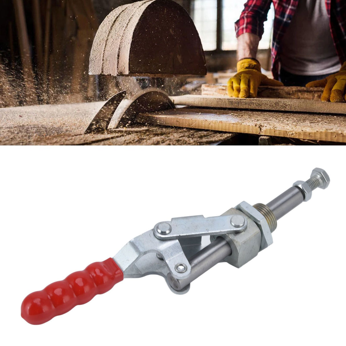 Push Pull Fixture Clamp 701lb Holding Capacity and 180° Handle Opens Quick Release Inline Toggle Clamp