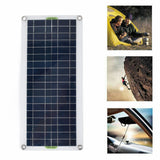 20W Solar Panel Battery Charger 21V Polysilicon Portable Solar Panel Charging Kit for Car