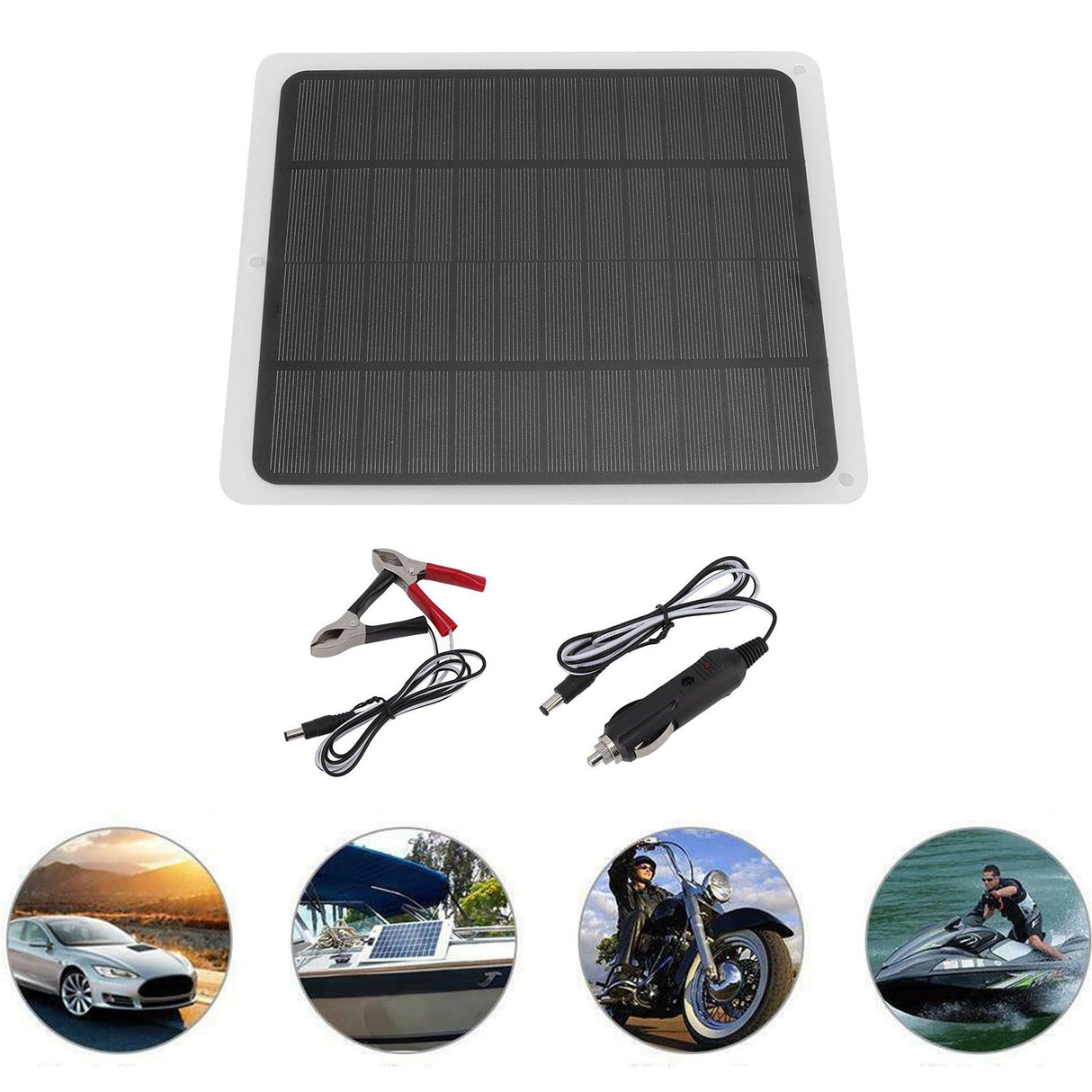 Solar Panel 2A 5W Monocrystalline Silicon Flexible Waterproof USB Output Solar Battery Charger for Emergency Lights