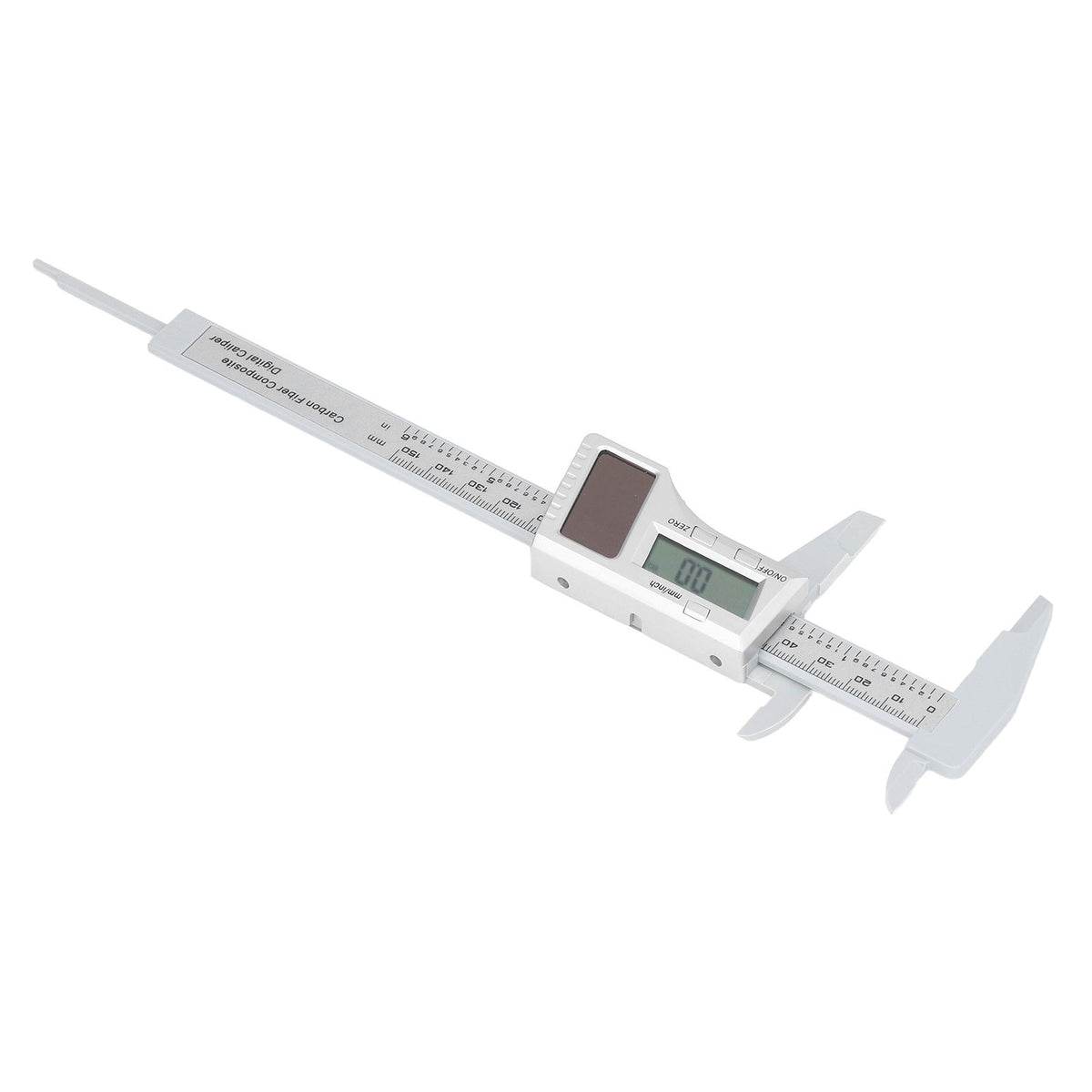 Solar Plastic Caliper 0‑150mm Electronic Digital Display Caliper for Engineering Surveying Angle Measurement