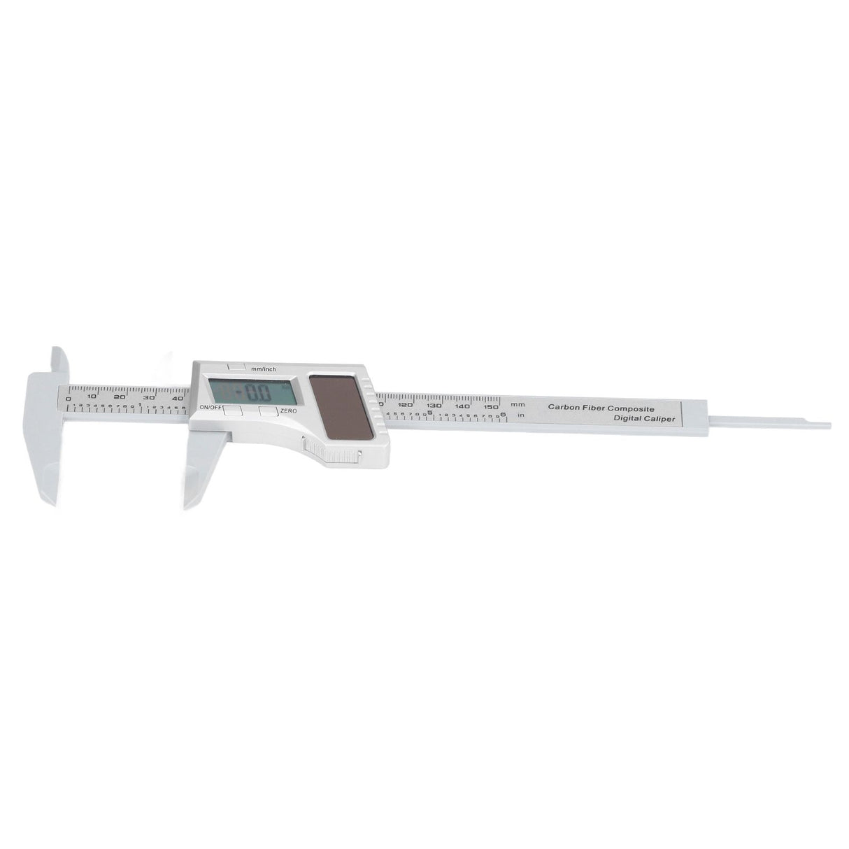 Solar Plastic Caliper 0‑150mm Electronic Digital Display Caliper for Engineering Surveying Angle Measurement