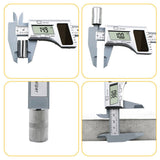 Solar Plastic Caliper 0‑150mm Electronic Digital Display Caliper for Engineering Surveying Angle Measurement
