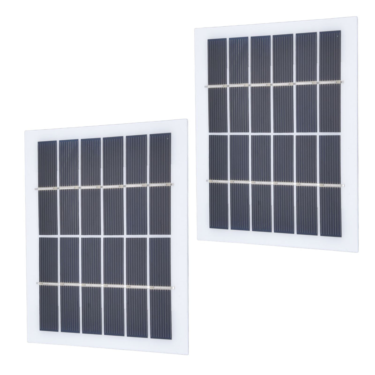 2 Pcs Portable Solar Panel 2W 6V Mini Solar Cells High Conversion Efficiency for Household Lighting System