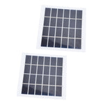 2 Pcs Portable Solar Panel 2W 6V Mini Solar Cells High Conversion Efficiency for Household Lighting System