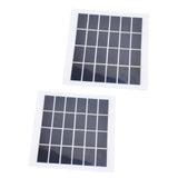 2 Pcs Portable Solar Panel 2W 6V Mini Solar Cells High Conversion Efficiency for Household Lighting System - 45-Degree Angle