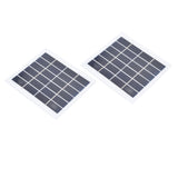 2 Pcs Portable Solar Panel 2W 6V Mini Solar Cells High Conversion Efficiency for Household Lighting System