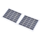 2 Pcs Portable Solar Panel 2W 6V Mini Solar Cells High Conversion Efficiency for Household Lighting System - Low Angle