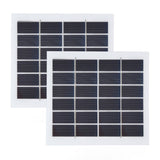 2 Pcs Portable Solar Panel 2W 6V Mini Solar Cells High Conversion Efficiency for Household Lighting System