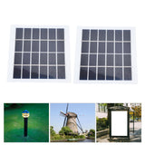2 Pcs Portable Solar Panel 2W 6V Mini Solar Cells High Conversion Efficiency for Household Lighting System