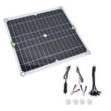 Portable Solar Panel 200W 5V Waterproof Lightweight Thin Design Solar Charger Board for Household Car Ship - Front View