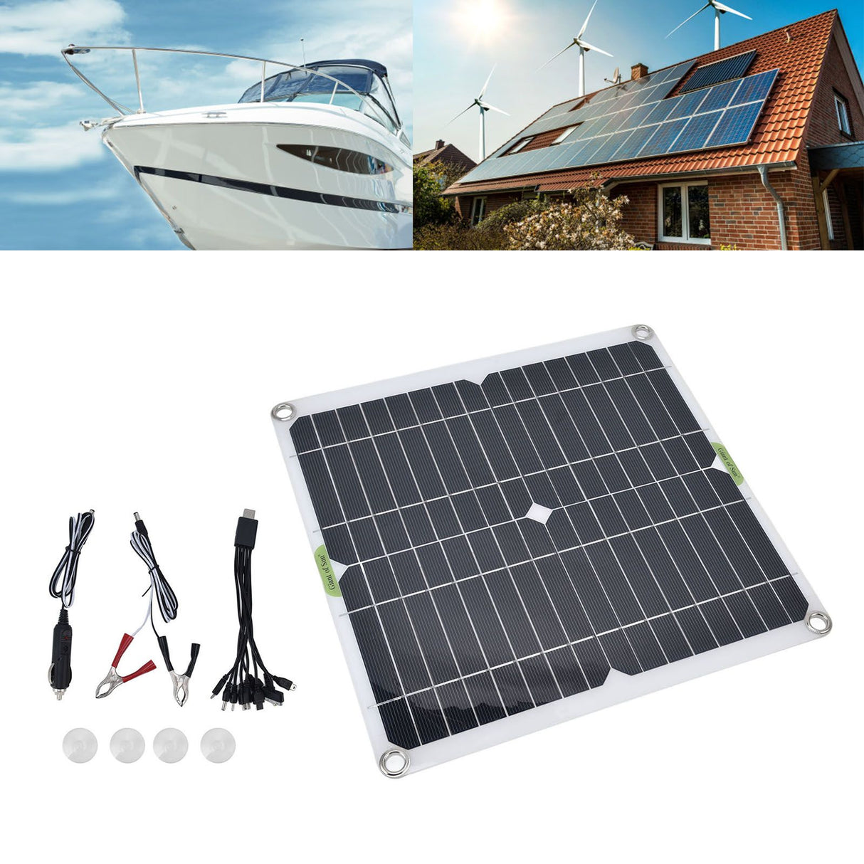 Portable Solar Panel 200W 5V Waterproof Lightweight Thin Design Solar Charger Board for Household Car Ship