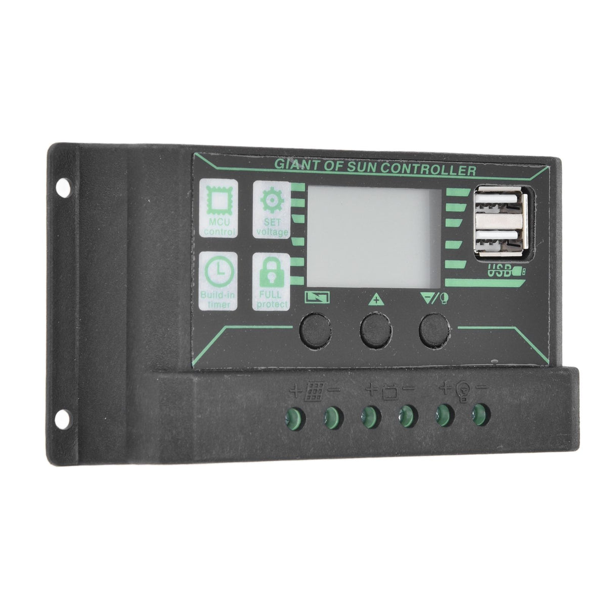 Solar Charge Discharge Controller Adjustable LCD Display PWM Dual USB Photovoltaic MPPT Solar Panel Regulator 10A