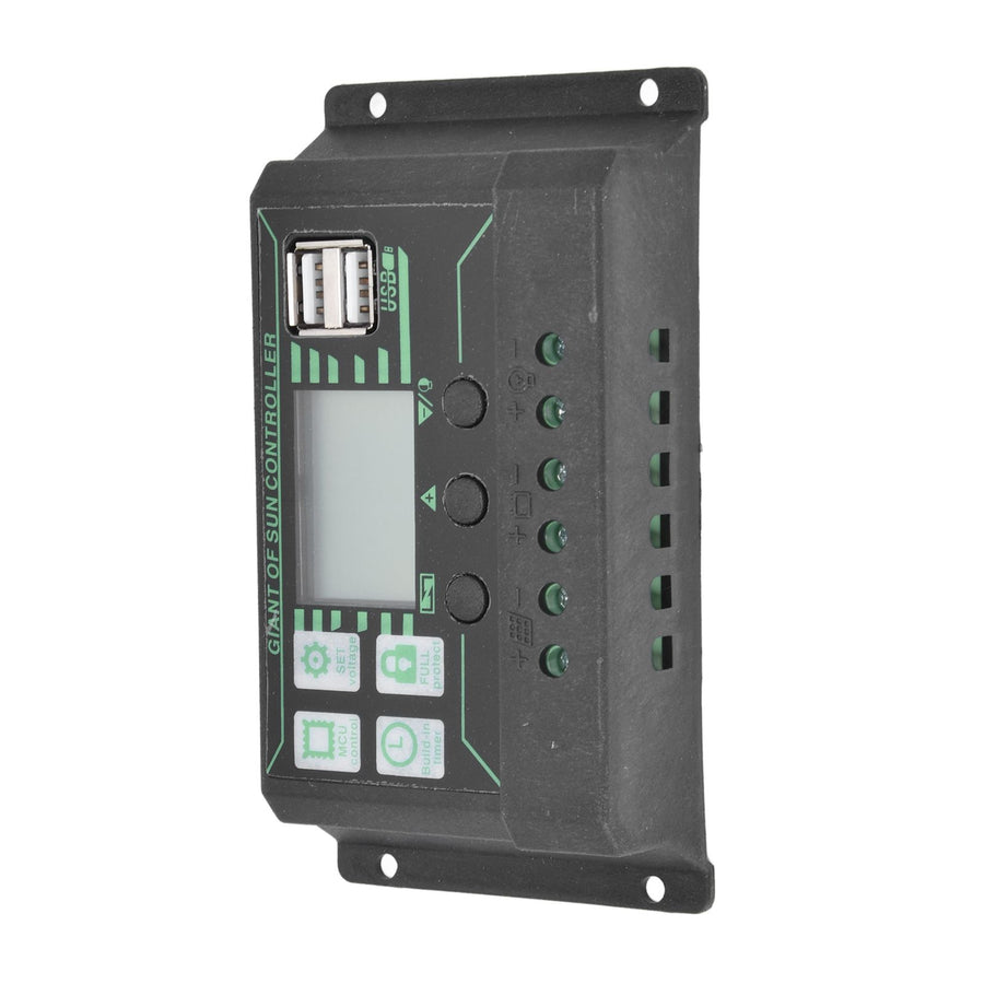 Solar Charge Discharge Controller Adjustable LCD Display PWM Dual USB Photovoltaic MPPT Solar Panel Regulator 10A