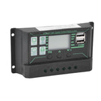 Solar Charge Discharge Controller Adjustable LCD Display PWM Dual USB Photovoltaic MPPT Solar Panel Regulator 20A