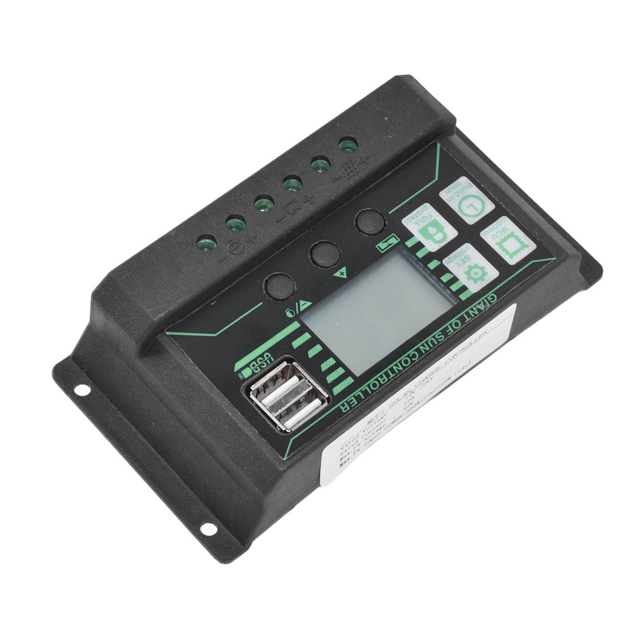 Solar Charge Discharge Controller Adjustable LCD Display PWM Dual USB Photovoltaic MPPT Solar Panel Regulator 20A